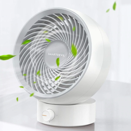 Small USB Desk Fan with Strong Airflow Adjustable Head