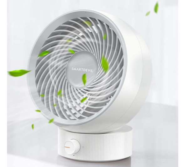 Small USB Desk Fan with Strong Airflow Adjustable Head
