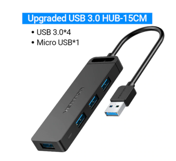 USB Multi 4 Port Adapter for PC Laptop